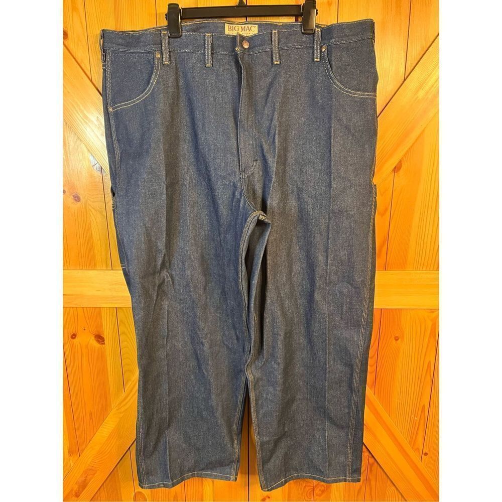 Vintage Big Mac Work Wear Carpenter Blue Denim Jeans Men’s Size 46 NWT (1862)